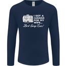 A Caravan for My Wife Funny Caravanning Mens Long Sleeve T-Shirt Navy Blue