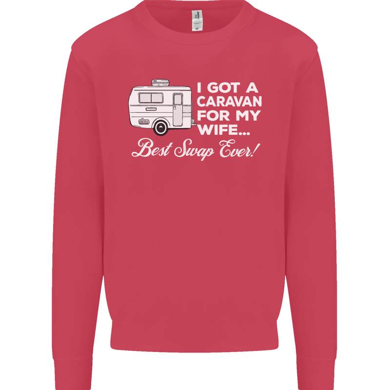 A Caravan for My Wife Funny Caravanning Mens Sweatshirt Jumper Heliconia