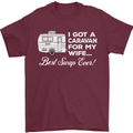 A Caravan for My Wife Funny Caravanning Mens T-Shirt Cotton Gildan Maroon