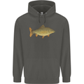 A Carp Fish Fishing Fisherman Childrens Kids Hoodie Storm Grey