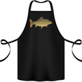 A Carp Fish Fishing Fisherman Cotton Apron 100% Organic Black