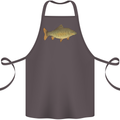 A Carp Fish Fishing Fisherman Cotton Apron 100% Organic Dark Grey