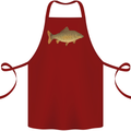 A Carp Fish Fishing Fisherman Cotton Apron 100% Organic Maroon