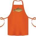 A Carp Fish Fishing Fisherman Cotton Apron 100% Organic Orange