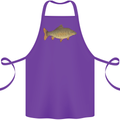 A Carp Fish Fishing Fisherman Cotton Apron 100% Organic Purple