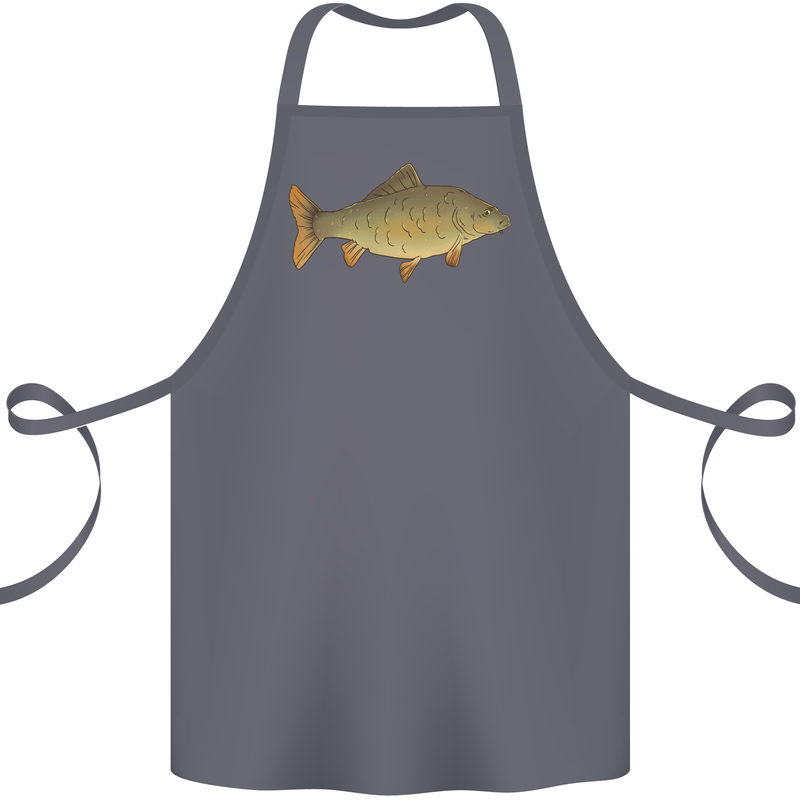 A Carp Fish Fishing Fisherman Cotton Apron 100% Organic Steel