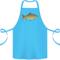 A Carp Fish Fishing Fisherman Cotton Apron 100% Organic Turquoise