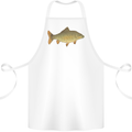 A Carp Fish Fishing Fisherman Cotton Apron 100% Organic White