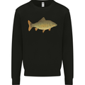 A Carp Fish Fishing Fisherman Kids Sweatshirt Jumper Black