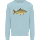A Carp Fish Fishing Fisherman Kids Sweatshirt Jumper Light Blue