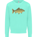 A Carp Fish Fishing Fisherman Kids Sweatshirt Jumper Peppermint
