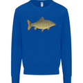 A Carp Fish Fishing Fisherman Kids Sweatshirt Jumper Royal Blue