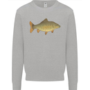 A Carp Fish Fishing Fisherman Kids Sweatshirt Jumper Sports Grey