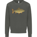 A Carp Fish Fishing Fisherman Kids Sweatshirt Jumper Storm Grey