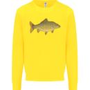 A Carp Fish Fishing Fisherman Kids Sweatshirt Jumper Yellow
