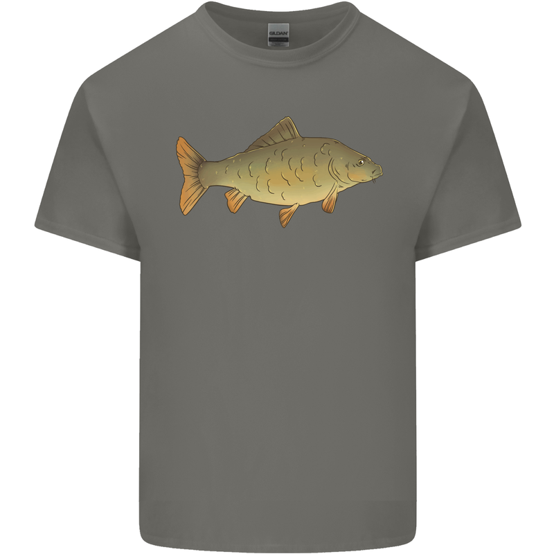 A Carp Fish Fishing Fisherman Kids T-Shirt Childrens Charcoal