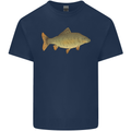 A Carp Fish Fishing Fisherman Kids T-Shirt Childrens Navy Blue