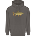 A Carp Fish Fishing Fisherman Mens 80% Cotton Hoodie Charcoal