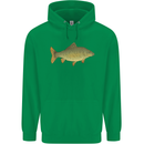 A Carp Fish Fishing Fisherman Mens 80% Cotton Hoodie Irish Green