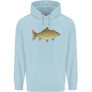 A Carp Fish Fishing Fisherman Mens 80% Cotton Hoodie Light Blue