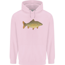 A Carp Fish Fishing Fisherman Mens 80% Cotton Hoodie Light Pink