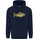 A Carp Fish Fishing Fisherman Mens 80% Cotton Hoodie Navy Blue