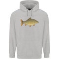 A Carp Fish Fishing Fisherman Mens 80% Cotton Hoodie Sports Grey