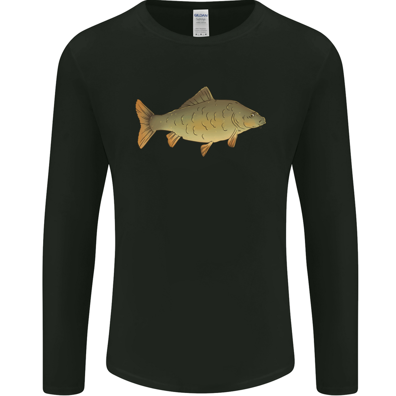 A Carp Fish Fishing Fisherman Mens Long Sleeve T-Shirt Black