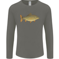 A Carp Fish Fishing Fisherman Mens Long Sleeve T-Shirt Charcoal