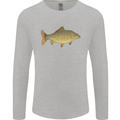 A Carp Fish Fishing Fisherman Mens Long Sleeve T-Shirt Sports Grey