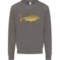 A Carp Fish Fishing Fisherman Mens Sweatshirt Jumper Charcoal