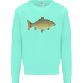 A Carp Fish Fishing Fisherman Mens Sweatshirt Jumper Peppermint