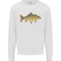 A Carp Fish Fishing Fisherman Mens Sweatshirt Jumper White