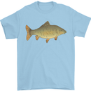 A Carp Fish Fishing Fisherman Mens T-Shirt 100% Cotton Light Blue