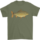 A Carp Fish Fishing Fisherman Mens T-Shirt 100% Cotton Military Green
