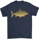 A Carp Fish Fishing Fisherman Mens T-Shirt 100% Cotton Navy Blue