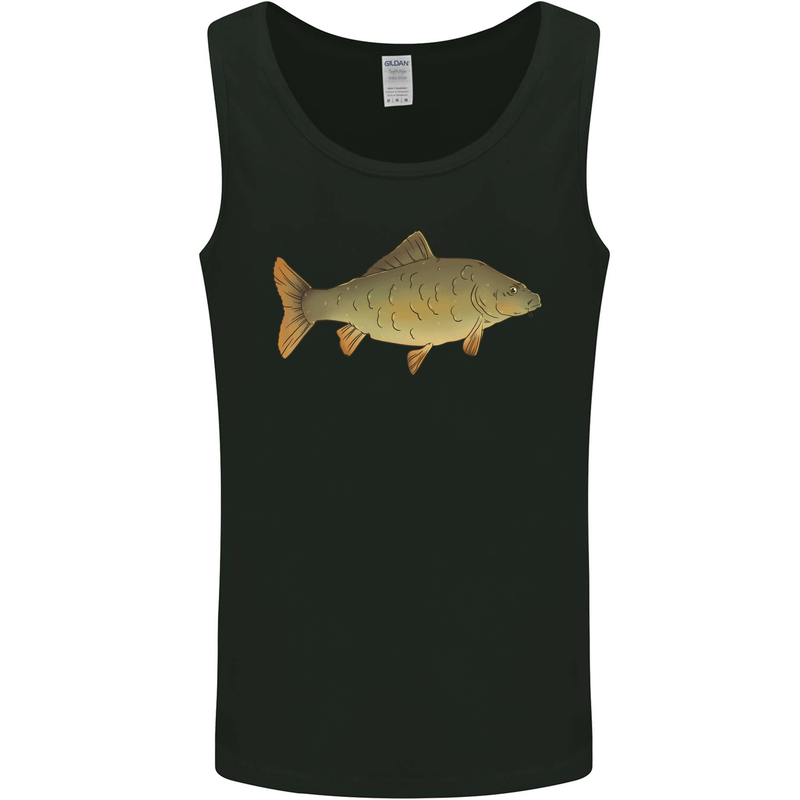 A Carp Fish Fishing Fisherman Mens Vest Tank Top Black