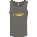 A Carp Fish Fishing Fisherman Mens Vest Tank Top Charcoal