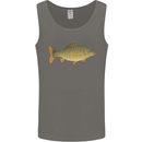 A Carp Fish Fishing Fisherman Mens Vest Tank Top Charcoal