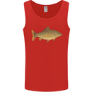 A Carp Fish Fishing Fisherman Mens Vest Tank Top Red
