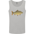 A Carp Fish Fishing Fisherman Mens Vest Tank Top Sports Grey