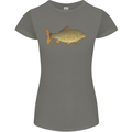 A Carp Fish Fishing Fisherman Womens Petite Cut T-Shirt Charcoal