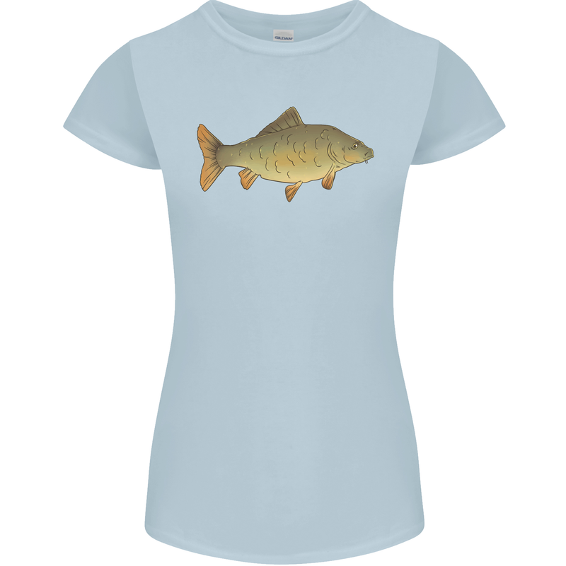 A Carp Fish Fishing Fisherman Womens Petite Cut T-Shirt Light Blue