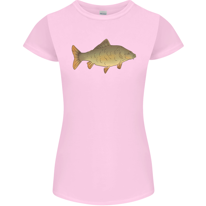 A Carp Fish Fishing Fisherman Womens Petite Cut T-Shirt Light Pink