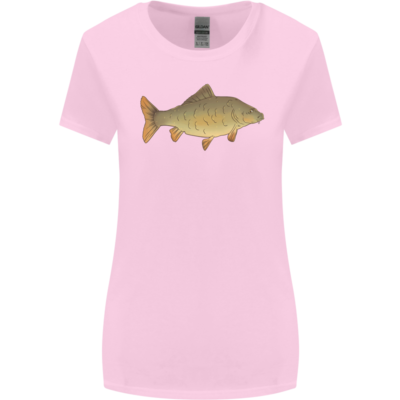 A Carp Fish Fishing Fisherman Womens Wider Cut T-Shirt Light Pink