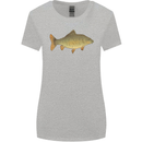 A Carp Fish Fishing Fisherman Womens Wider Cut T-Shirt Sports Grey