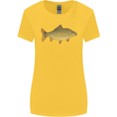 A Carp Fish Fishing Fisherman Womens Wider Cut T-Shirt Yellow