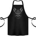 A Cat Face Cotton Apron 100% Organic Black