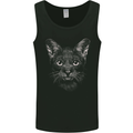 A Cat Face Mens Vest Tank Top Black