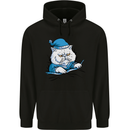 A Cat In Bed Under the Duvet Childrens Kids Hoodie Black